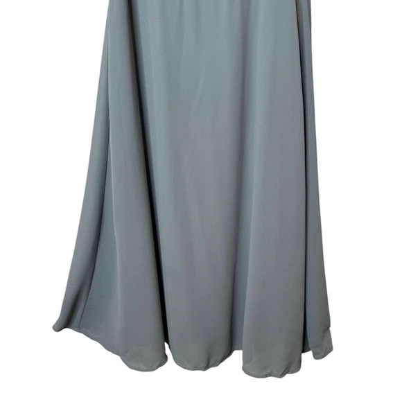 NEW Baltic Born Colette Dusty Blue Sweetheart Smocked Back Midi Dress Sz L - Picture 7 of 13